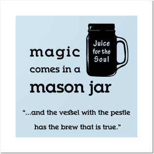 Mason Jar Magic - on light Posters and Art